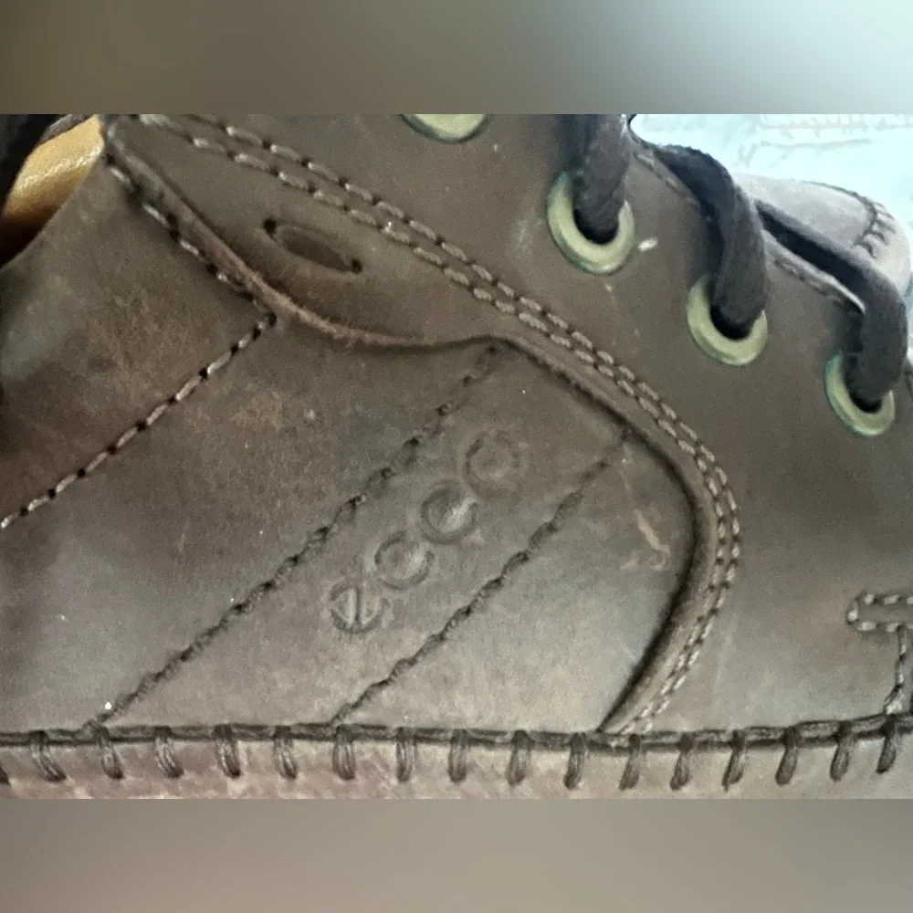 Ecco Seawalker Casual Walking Shoes Brown Leather Mens Size EU‎ 42 US 8-8.5